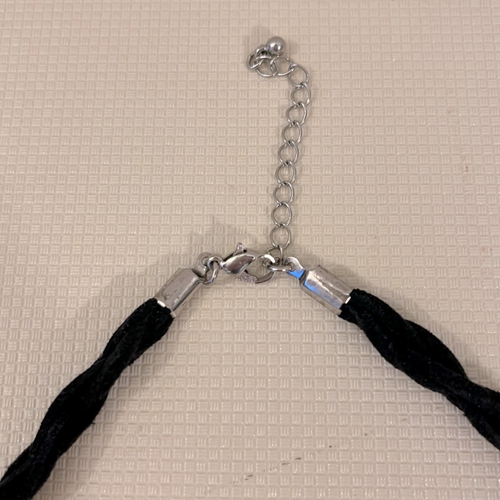 Silver Statement Choker Necklace - image 5